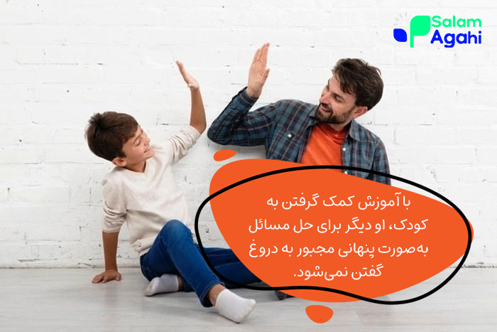 برخورد با دروغگویی کودک با آموزش کمک گرفتن از دیگران
