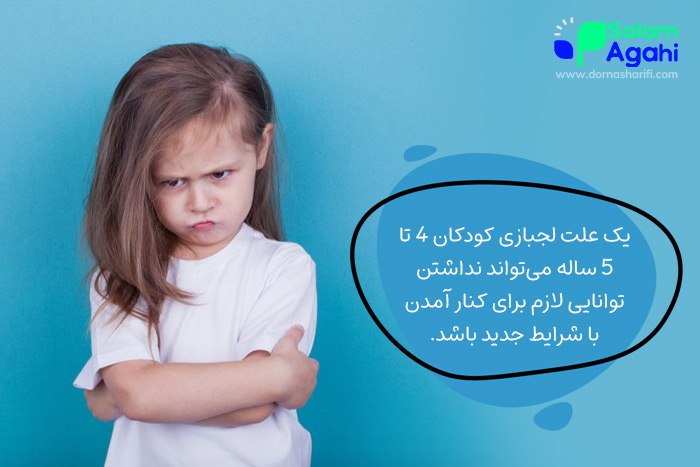 لجبازی کودک بابت نداشتن توانایی در کنار آمدن با شرایط