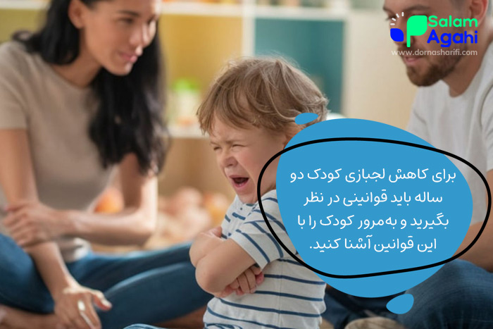 تعیین قوانین برای کاهش لجبازی کودک دو ساله