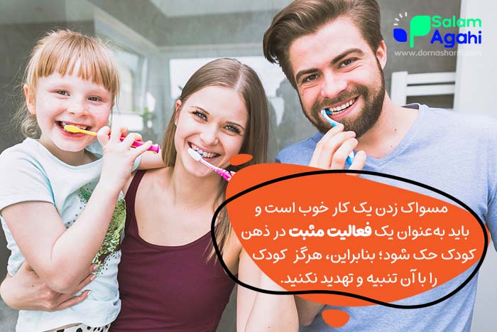 تشویق کودکان به مسواک زدن