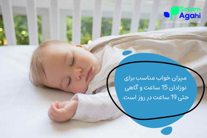میزان خواب طبیعی برای نوزادان چند ساعت است؟